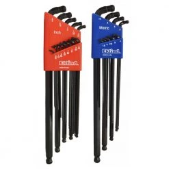 Combination Double-Ball-Hex-L Key Set Sizes0.050 in. to 3/8 in. and Size 1.5 to 10 (22-Piece) by Eklind