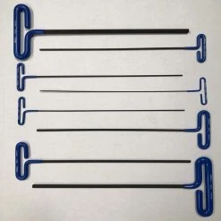 Cushion Grip Hex T-Key Allen Wrench - 8-Pieces Set Metric MM Sizes 2-10 (15 in. Shaft) by Eklind