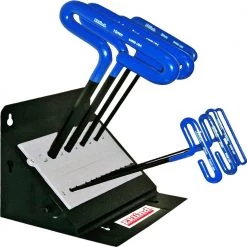Cushion Grip Hex T-Key Allen Wrench- 8-Pieces Set Metric MM Sizes 2-10 (9 in. Shaft) w/Stand by Eklind