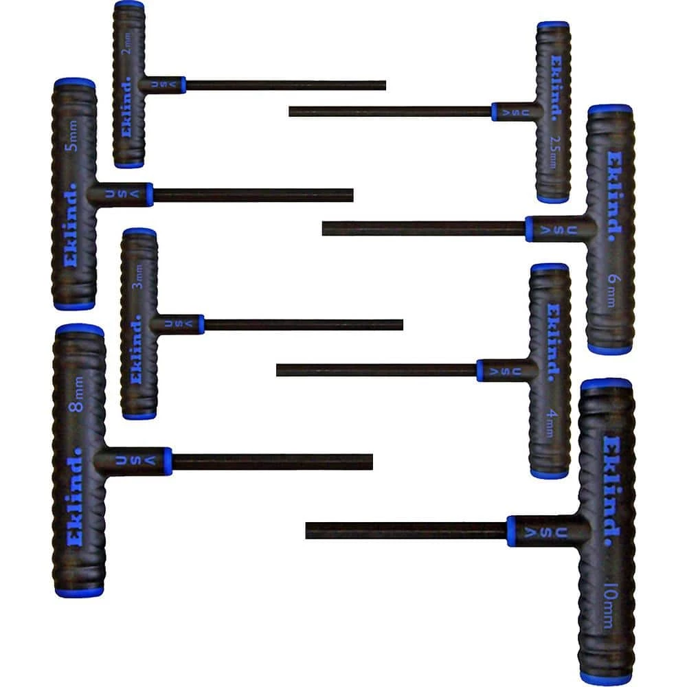 6 in. Series Power-T T-Handle Hex Key Set with Pouch Size 2 mm to 10 mm (8-Piece) by Eklind 3 6 in. Series Power-T T-Handle Hex Key Set with Pouch Size 2 mm to 10 mm (8-Piece) by Eklind