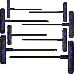 9 in. Series Power-T T-Handle Ball-Hex Key Set with Pouch Size 2 mm to 10 mm (8-Piece) by Eklind