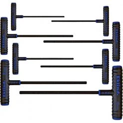 9 in. Series Power-T T-Handle Hex Key Set with Pouch Size 2 mm to 10 mm (8-Piece) by Eklind