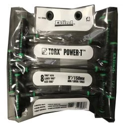 9 in. Shaft T8 to T40 Power-T Handle Torx Star Key (8-Piece Set) by Eklind