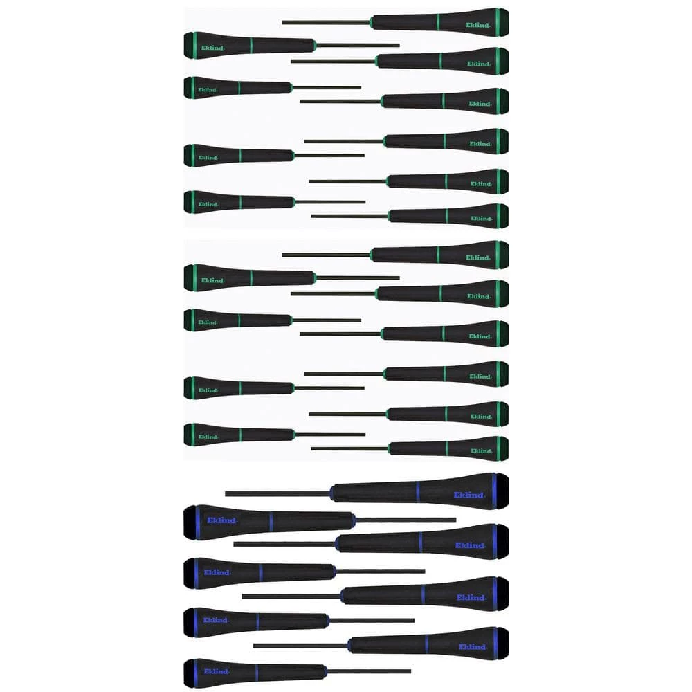 Sizes 0.028-5/32, MM 0.7-4 and T3-T20 PSD Hex (Allen) Torx Star Precision Screwdriver (28-Piece Set) by Eklind 3 Sizes 0.028-5/32, MM 0.7-4 and T3-T20 PSD Hex (Allen) Torx Star Precision Screwdriver (28-Piece Set) by Eklind