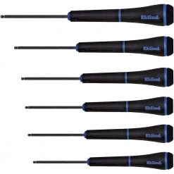 Ball-Hex Series PSD Precision Screwdriver Set with Pouch Sizes 1.3 mm to 4 mm (6-Piece) by Eklind
