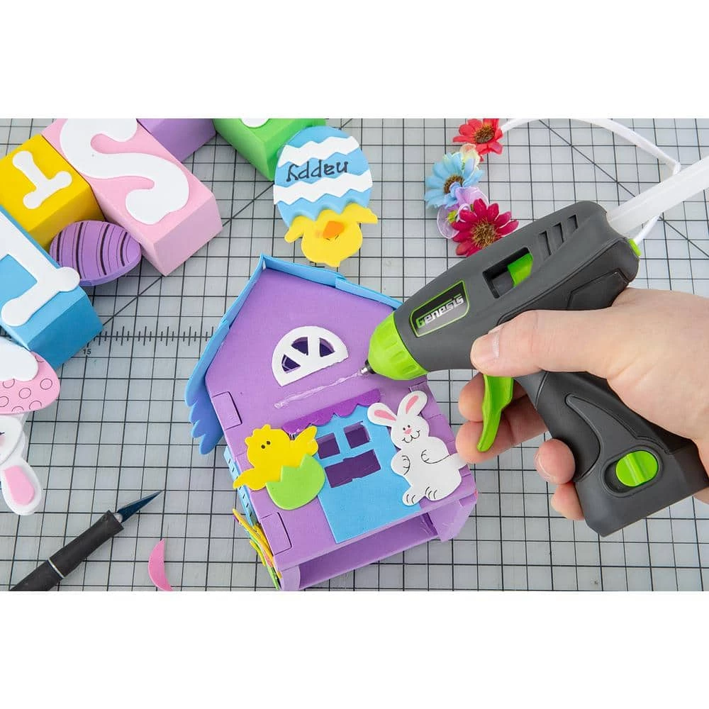 8-Volt Lithium-Ion Cordless Rapid Heat-Up Glue Gun with Battery Pack, Charging Stand, and 6 Glue Sticks by Genesis 6 8-Volt Lithium-Ion Cordless Rapid Heat-Up Glue Gun with Battery Pack, Charging Stand, and 6 Glue Sticks by Genesis - Image 4