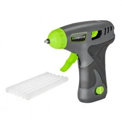8-Volt Lithium-Ion Cordless Rapid Heat-Up Glue Gun with Battery Pack, Charging Stand, and 6 Glue Sticks by Genesis