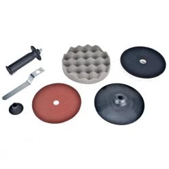 11 Amp 7 in. Variable Speed Sander/Polisher with Sanding Disc and Dual-Position Assist Handle and 3 Pads by Genesis -Primefit Shop genesis disc sanders gsp1711 4f 1000