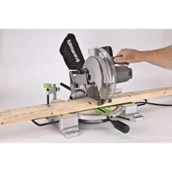 15 Amp 10 in. Compound Miter Saw with Laser Guide, 9 Positive Stops, Clamp, Dust Bag, 2 Wings and Blade by Genesis -Primefit Shop genesis miter saws gms1015lc 1f 1000