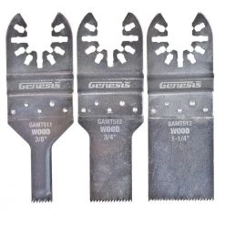 Universal Quick-Fit Flush Cut Blade Assortment Pack (3-Piece) by Genesis