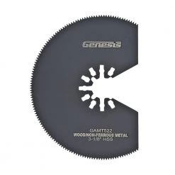 Universal 3-1/8 in. Quick-Fit HSS Segmented Oscillating Multi-Tool Quick-Release Flush Saw Blade by Genesis