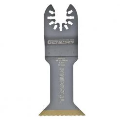 Universal 1-3/4 in. Quick-Fit Titanium-Coated Bi-Metal Oscillating Multi-Tool Quick-Release Flush Cut Blade by Genesis