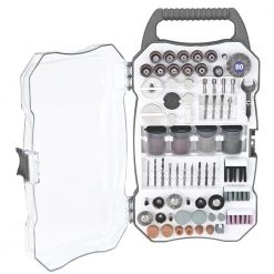 Universal Rotary Tool Accessory Set with Durable Carrying Case (208-Piece) by Genesis