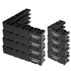 8 in. and 4 in. Squares Corner Square Kit - 90-Degree Right Angle Corner Assembly Clamp Squares (8-Piece) by Milescraft
