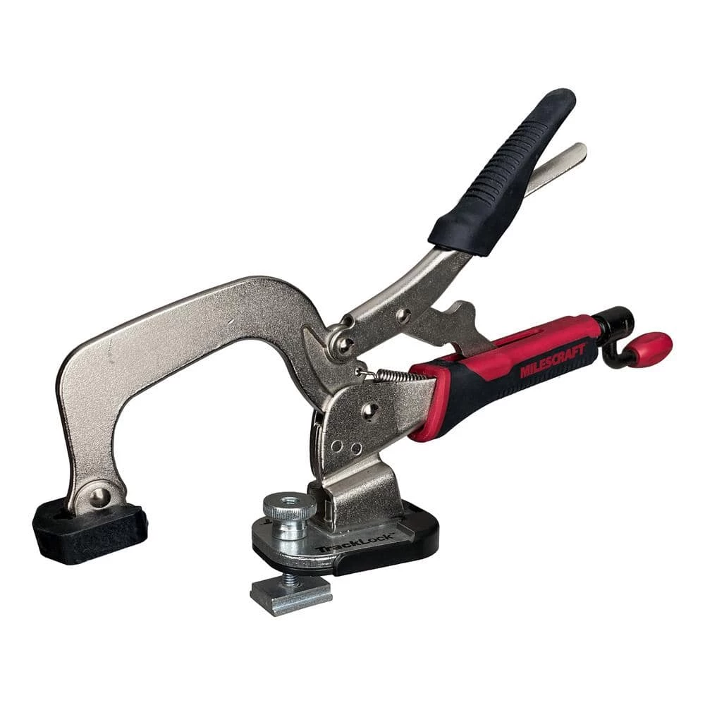 Track Master 3 in. Bench Clamp with Universal 1/2in.-20, 13mm x 20mm, 23mm x 30mm, 30mm x 35mm T-Bolts with T-Track Base by Milescraft 4 Track Master 3 in. Bench Clamp with Universal 1/2in.-20, 13mm x 20mm, 23mm x 30mm, 30mm x 35mm T-Bolts with T-Track Base by Milescraft - Image 2