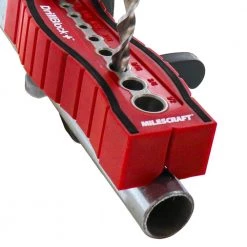 Drill Block Plus Handheld Drilling Guide w/9 Bushing Sizes - Easy To Cut On Flat, Edge Or Round Stock-Easy To Center by Milescraft -Primefit Shop milescraft drill attachments 1335 44 1000