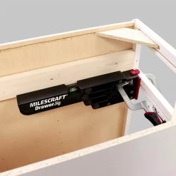 Drawer Jig - Reversible Drawer Slide Jig for Drawer Installation with Easy-Align Tabs, Fences, and Level by Milescraft -Primefit Shop milescraft jigs 1341 1f 1000