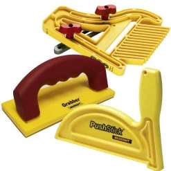 Safety Bundle - Includes Feather Board, Grabber and Push Stick by Milescraft