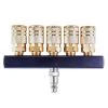 1/4 in. 5-Way Air Manifold with Brass Couplers by Primefit -Primefit Shop primefit air compressor parts m14025 7 64 1000