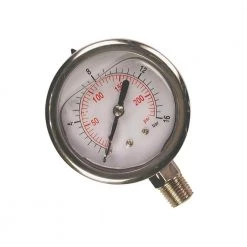 200 PSI Glycerin Filled Pressure Gauge by Primefit