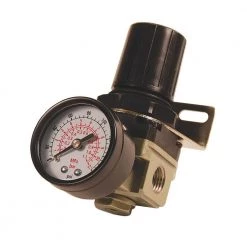 1/4 in. NPT Mini Air Regulator with Steel-Protected Gauge by Primefit