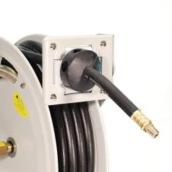 50 ft. Industrial Grade Retractable Air Hose Reel with Rubber Air Hose by Primefit -Primefit Shop primefit air hoses hrrub380503 4f 1000