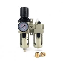 3/8 in. Filter Regulator Lubricator 3-in-1 Combo with Gauge by Primefit