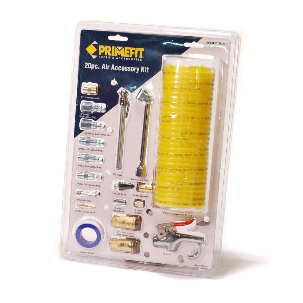 Air Accessory Kit with 25 ft. Recoil Air Hose (20-Piece) by Primefit 4 Air Accessory Kit with 25 ft. Recoil Air Hose (20-Piece) by Primefit - Image 2