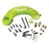 Pro Accessory Kit with Flexible Poly Recoil Hose (27-Piece) by Primefit -Primefit Shop primefit air tool accessory kits ik1018p 27 64 1000
