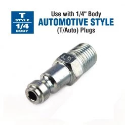 1/4 in. Automotive 6-Ball Brass Coupler with 1/4 in. Male NPT by Primefit -Primefit Shop primefit air tool fittings tc1414mb6 1f 1000