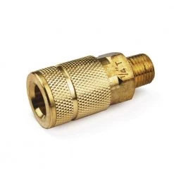 1/4 in. Automotive 6-Ball Brass Coupler with 1/4 in. Male NPT by Primefit -Primefit Shop primefit air tool fittings tc1414mb6 4f 1000
