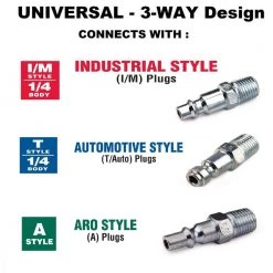 1/4 in. Universal Brass Coupler with 1/4 in. Female NPT by Primefit -Primefit Shop primefit air tool fittings uc1414fb 1f 1000